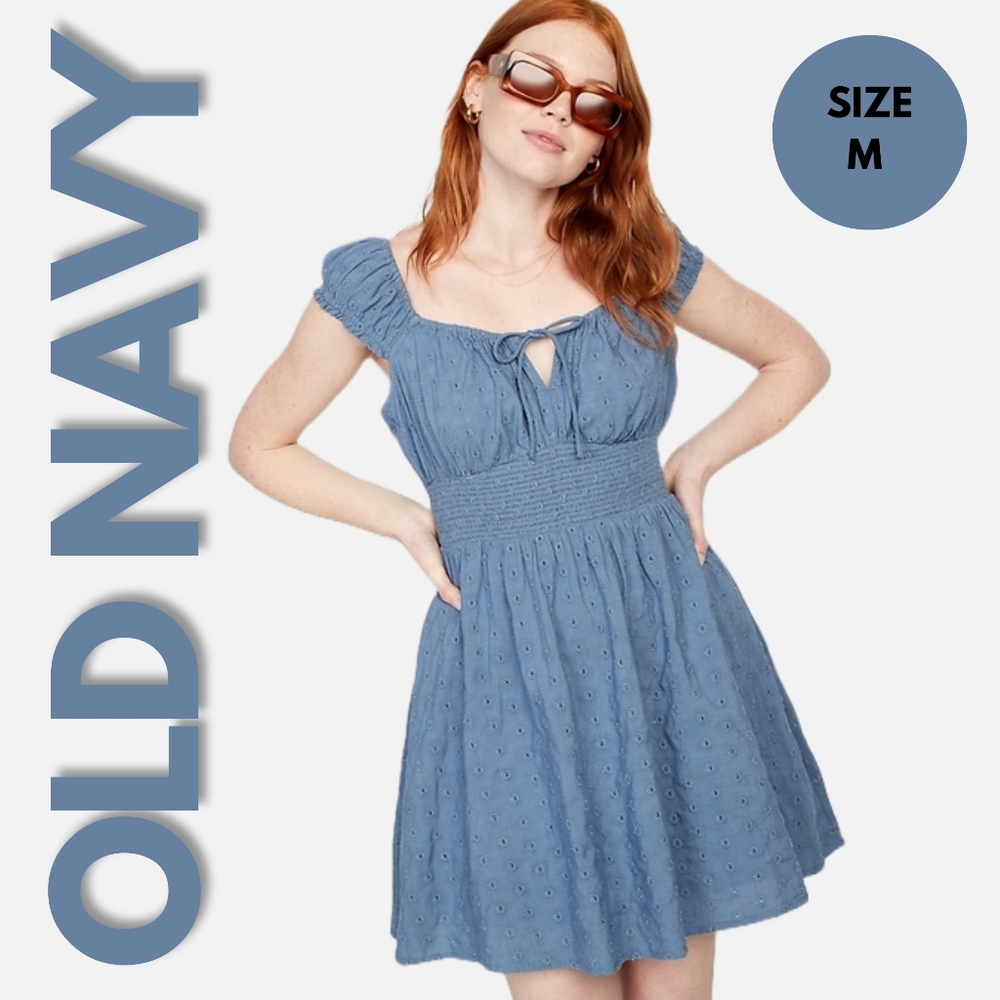 Old Navy Waist Defined Mini Smock Dress Size M